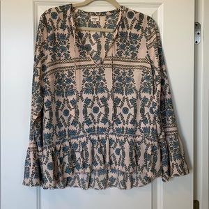 Corsage Romantic Flowy Blouse - Light pink/ blush